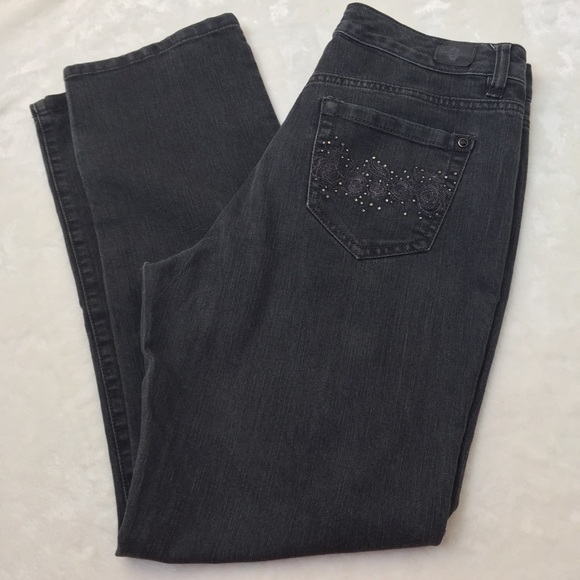 Bandolino Mandie Bling Jeans Straight Leg 8 - Picture 1 of 8